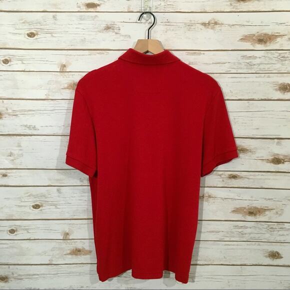 Nautica Knit Short Sleeve Polo Shirt - Red - Medium - Picture 6 of 9